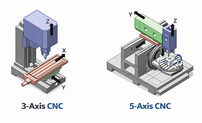 3-axis vs 5-axis CNC